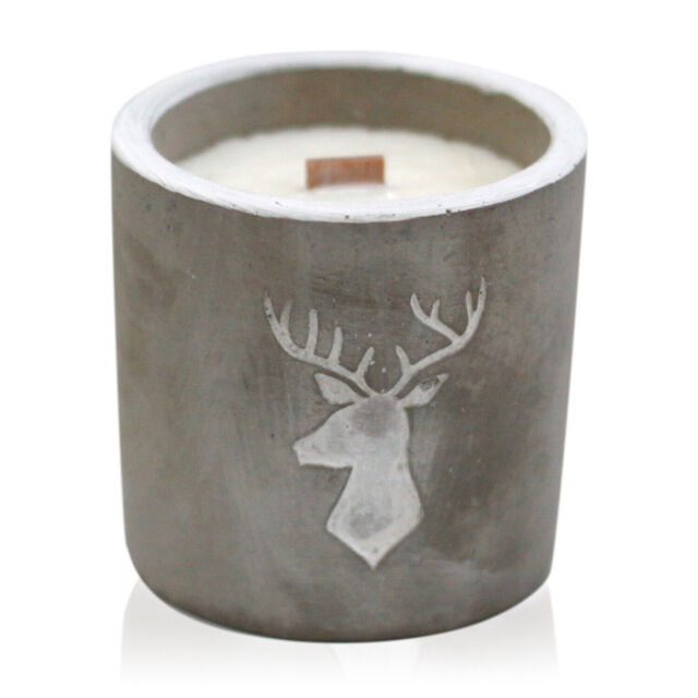 Concrete Wooden Wick Crackling Soy Candle -ideal Gift-various Scents &