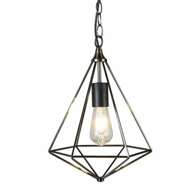 Searchlight 1441si Diamond Pendant Ceiling Light Antique Silver Finish