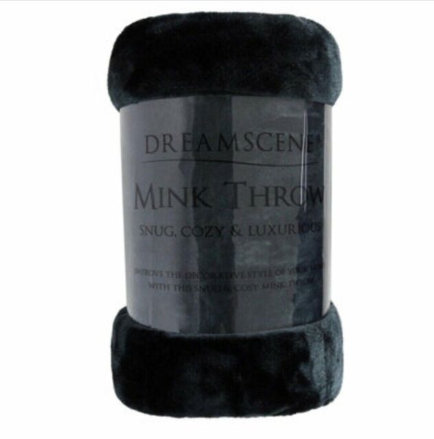 Dreamscene Faux Fur Large Mink Fleece Throw Soft Sofa Bed Blanket -