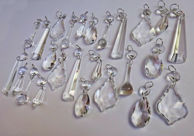 Sets Of Chandelier Droplets Christmas Tree Decoration Glass Crystals