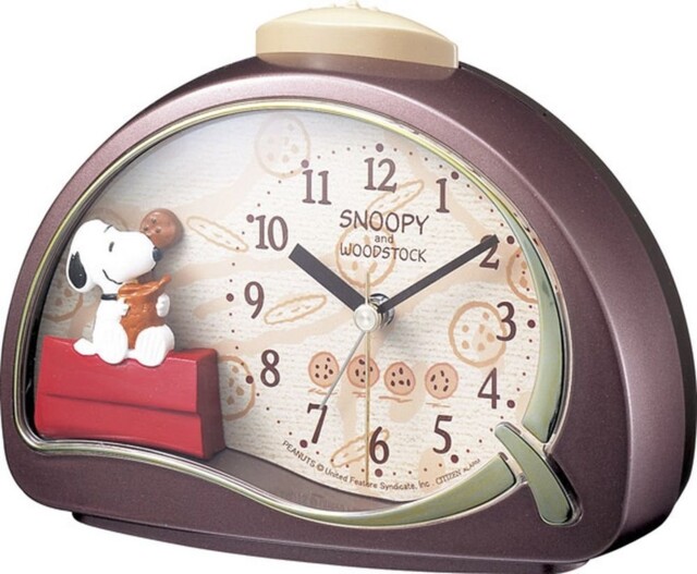 Rhythm Snoopy Alarm Clock Character Analog R506 Electronic Sound Alarm