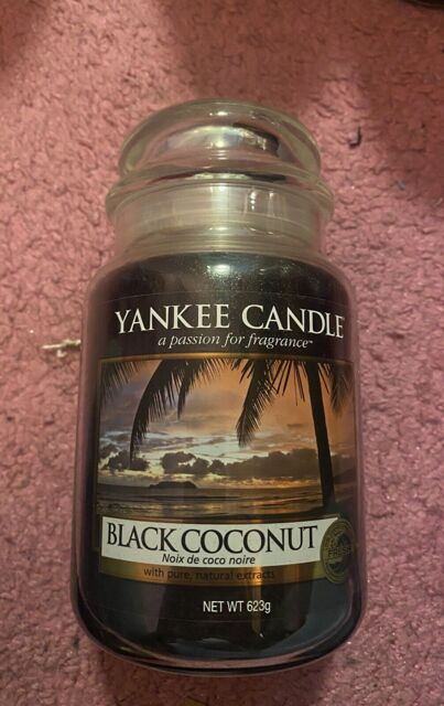 Yankee Large Jar 22oz Black Coconut, Rare Retired