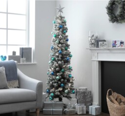 Habitat 6ft Snow Tipped Pencil Slim Christmas Tree - Green