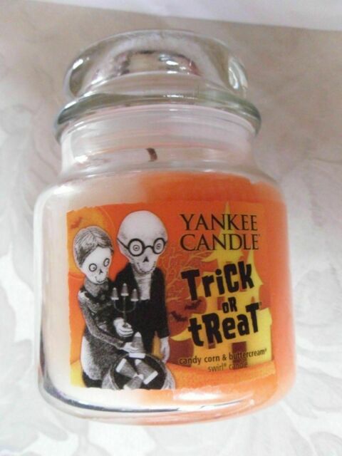 "Yankee Swirl Boney Bunch Jar ""trick Or Treat"" Candy Corn & Buttercream"