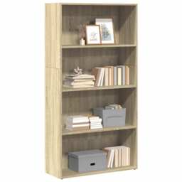 Bookcase Sonoma Oak 80x30x152 Cm Engineered Wood Vidaxl