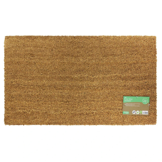 Jvl Plain Coir Latex Backed Entrance Door Mat Indoor / Outdoor 40 X