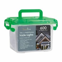 Christmas Led Icicle 600 Ice White Multi Function Lights. Outdoor Use