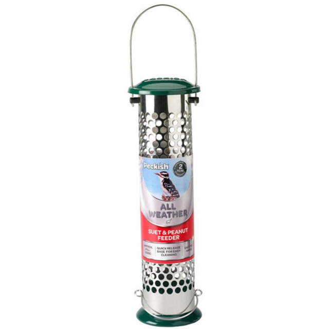 Suet & Peanut Feeder - Peckish Wild Bird Hanging Feeding Pellets Nut