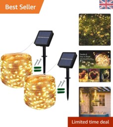 Automatic On/off Solar Fairy Lights - 120 Led Copper Wire For