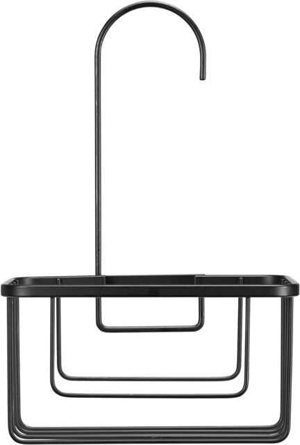 Croydex Black Hanging Shower Caddy Bathroom Storage Rack Shelf Rail
