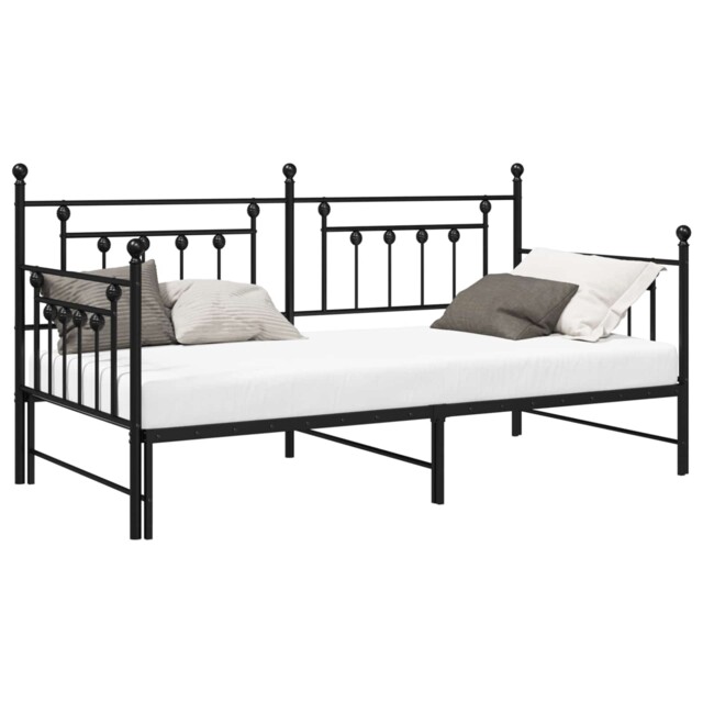 Daybed Frame With Headboard Steel Metal Bed Frame Rectangular Bed