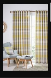 2 X Helena Springfield Nora Check Tartan Curtains 228x183cm 90x72'