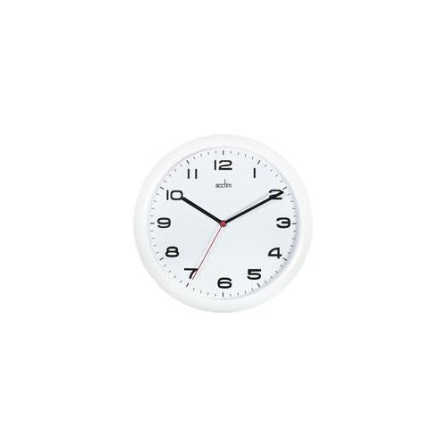 92/301 Acctim Clock Quartz 25.5cm White