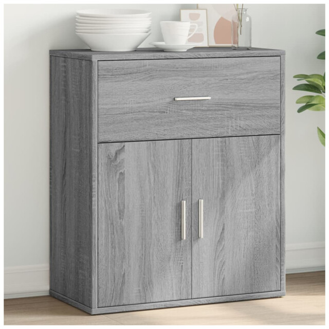 Sideboard Grey Sonoma 60x31x70cm Engineered Wood 2door Contemporary