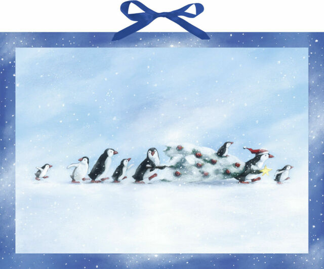 Penguins Christmas Story Large Advent Calendar 53 X 38 Cm Glitter And