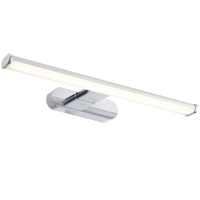 Led Bathroom Wall Light 8w Cool White Ip44 Chrome Over Mirror Bar
