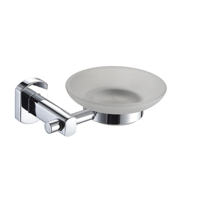 Showerdrape Admiralty Modern Chrome Glass Wall Mounted Soap Dish