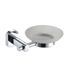 Showerdrape Admiralty Modern Chrome Glass Wall Mounted Soap Dish