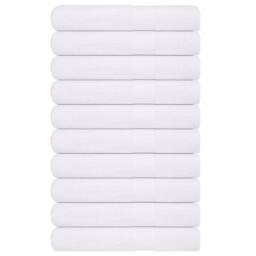 Towels 10 Pcs White 100x200 Cm 360 Gsm 100% Cotton Vidaxl