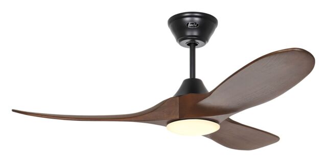 "Dc Ceiling Fan And Led Light Dimmer Eco Genuino 48"" Black Walnut"