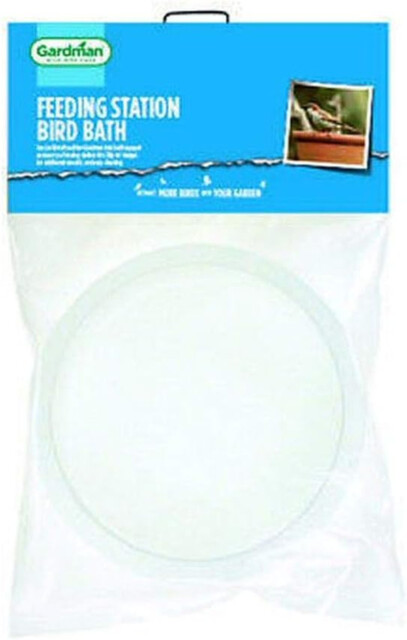 Gardman A01511 Feeding Station Bird Bath, Clear, 17x17x4 Cm