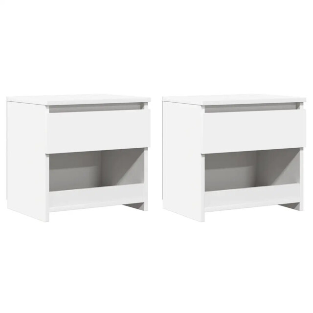 1/2x Bedside Cabinet Engineered Wood Nightstand Furniture Multi Colors