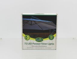 Gardenkraft 72 Warm White Led Parasol Lights Indoor/outdoor Battery Op