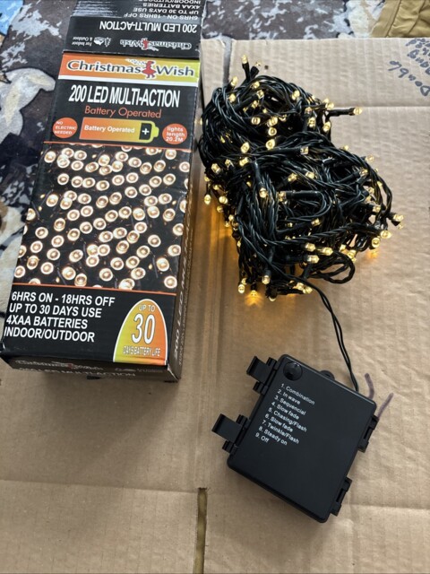 200 Led Multi-action Supabrights Christmas Tree Lights With Timer