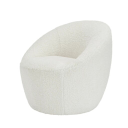 Cocoon Boucle Occasional Chair Cozy Elegance With Soft, Curved Design