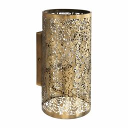 Endon Secret Garden 40w E14 Wall Light Dimmable Antique Brass Finish