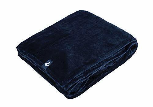 1.7 Tog Heat Holder Thermal Soft Fleece Blanket In Navy Blue 180cm X