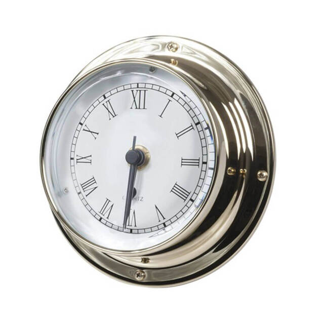 Elegant Looking High Quality Clock 120 X 37mm Brass 1 X Aa Battery