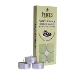 Prices Chef's Candle - 10 Scented Tealights - Basil, Patchouli &