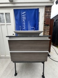 Duravit Darling Vanity Unit 800mm In Pine Therra Finish Stone Top +
