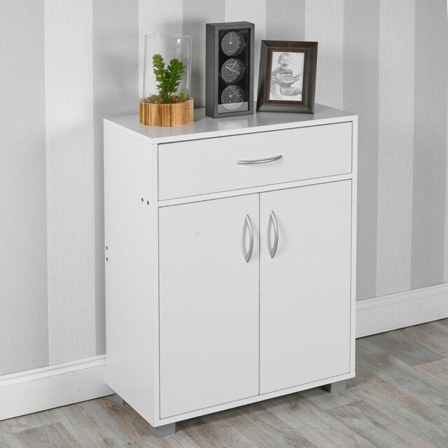 Small 2 Door 1 Drawer Hallway Living Room Sideboard Wooden Storage