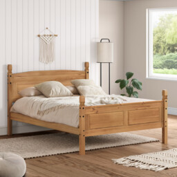 Corona Bed Frame 5ft King Size High End Bedroom Solid Wood Pine Wooden