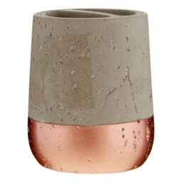 Neptune Grey Copper Cracked Concrete Style Toothbrush Holder Bathroom