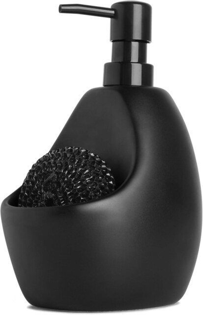Umbra Joey, Matte Ceramic Liquid Soap Dispenser With Sponge Caddy,