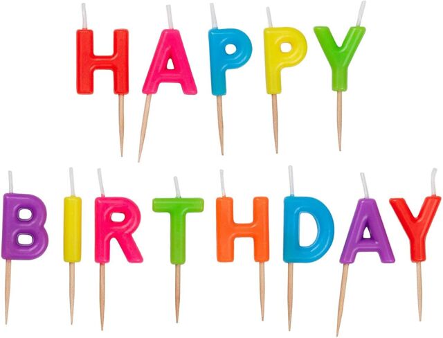 Tala Happy Birthday Celebration Cake Cupcake Party Candles - Assorted