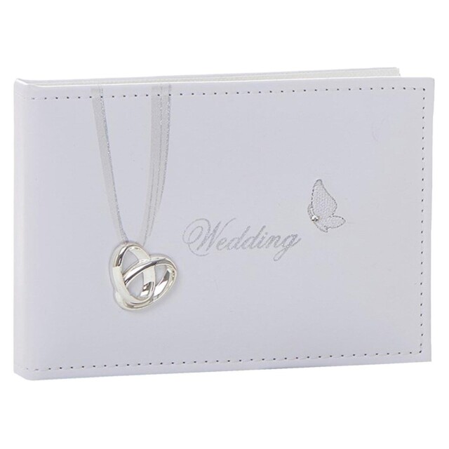 71140 Wedding Rings And Butterfly Photo Album Holds 24 6x4 Photos
