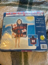 Bnip Kids England Hooded Beach Towel Poncho Spf 40+