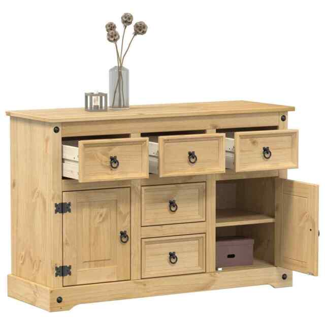 Sideboard Corona 115x40x76 Cm Solid Wood Pine Vidaxl