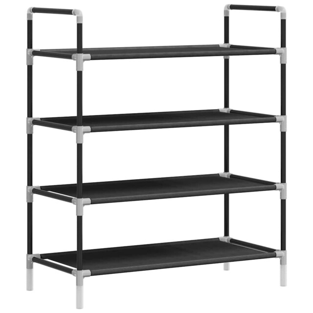 Shoe Rack With 4 Shelves Metal And Non-woven Fabric Shoe Storage Shelf