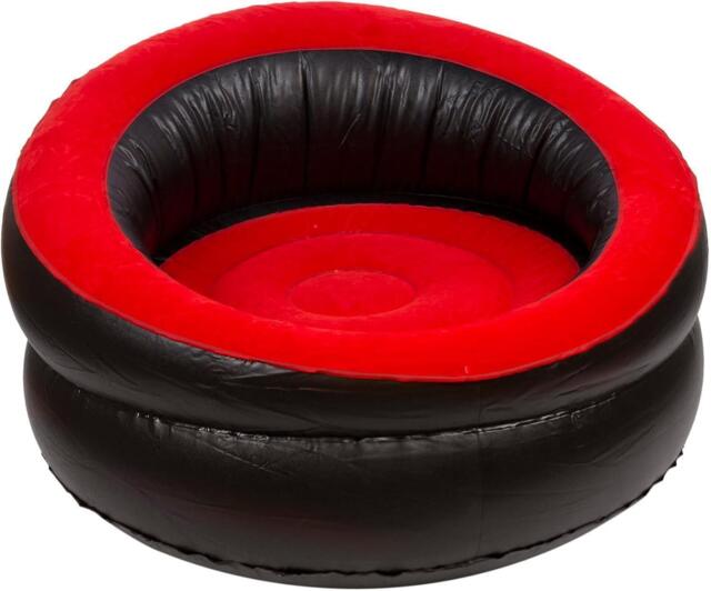 Single Inflatable Gaming Chair Outdoor Camping Air Bed Lounger Couch
