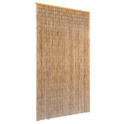 Bamboo Door Curtain Brown 100x200cm Bamboo Stems With Wooden Top Bar