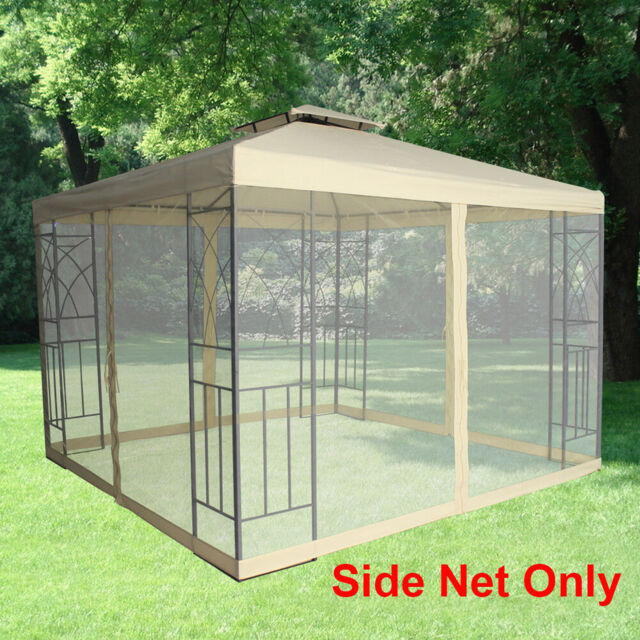 Outdoor Garden Metal Gazebo Marquee Enclosure Mosquito Netting Zipped