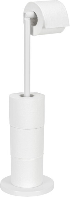 Wenko Standing Toilet Paper/spare Roll Holder, White - 17 X 21 X 55 Cm