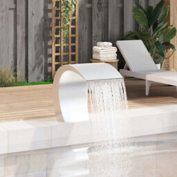 Fountain Stainless Steel Garden Pool Waterfall 30x60x45cm Outdoor With