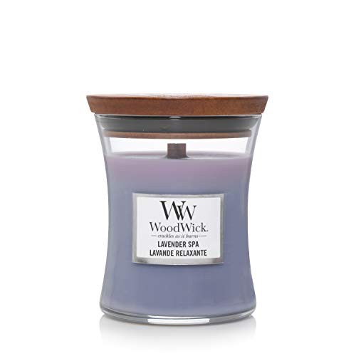 Medium Hourglass Scented Candle - Lavender Spa - With Crackling Wick -