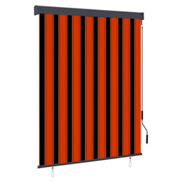 Outdoor Roller Blind 140x250cm Orange Brown Polyester & Aluminum Uv
